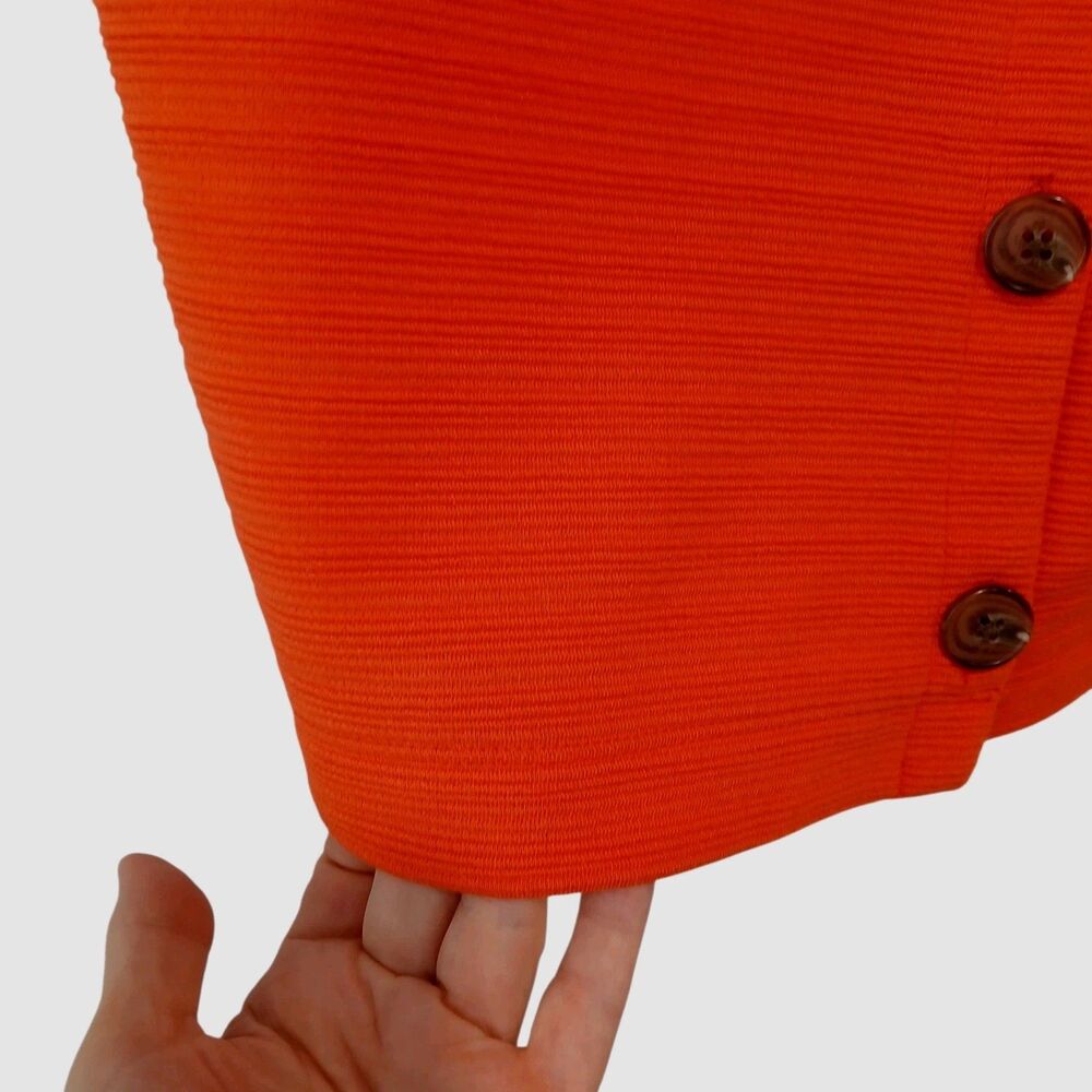 J. Crew Orange Button-Front Ribbed Tank - Picture 6 of 12
